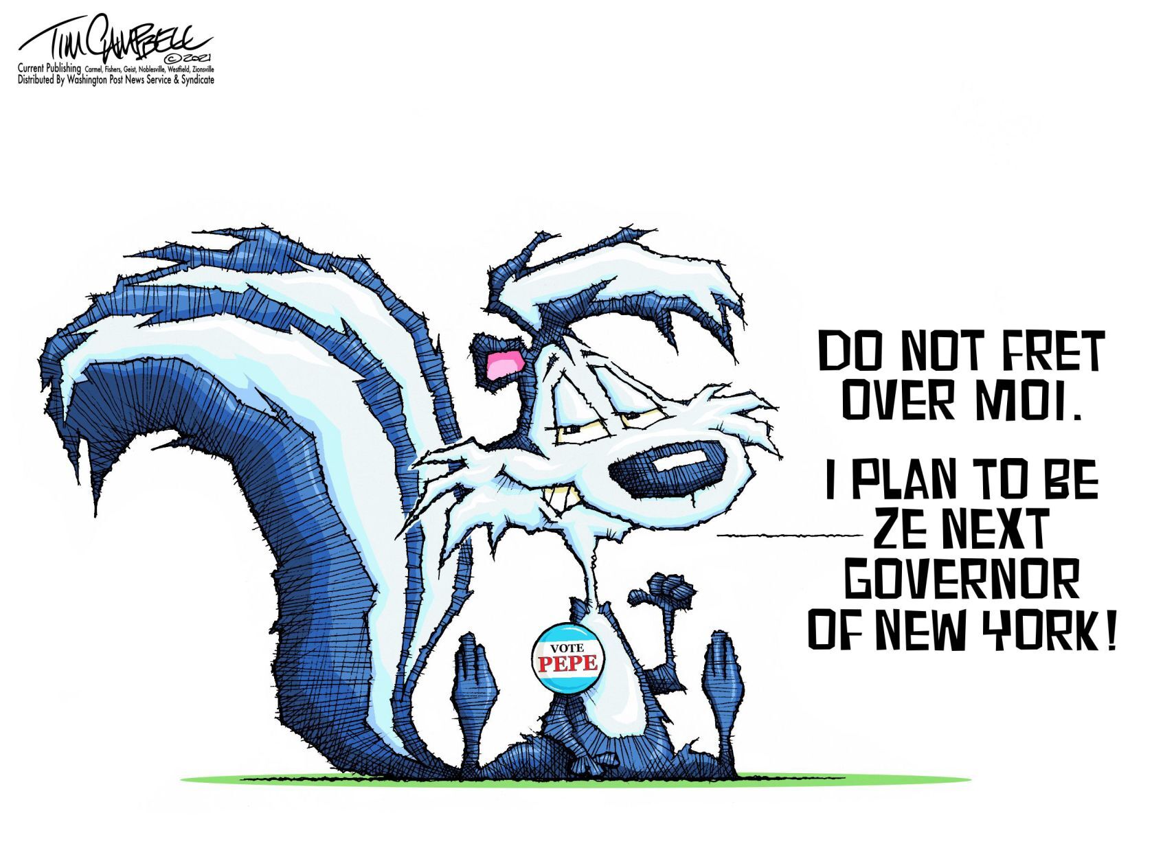 Tim Campbell cartoon